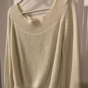 ee:some Off the Shoulder Sweater, Small/Medium, Ivory
